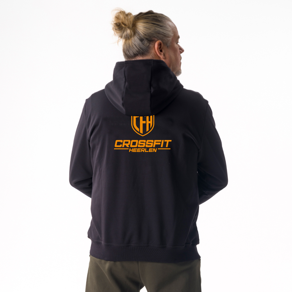 33015 - Brent Men's Casual Hoodie Black Orange