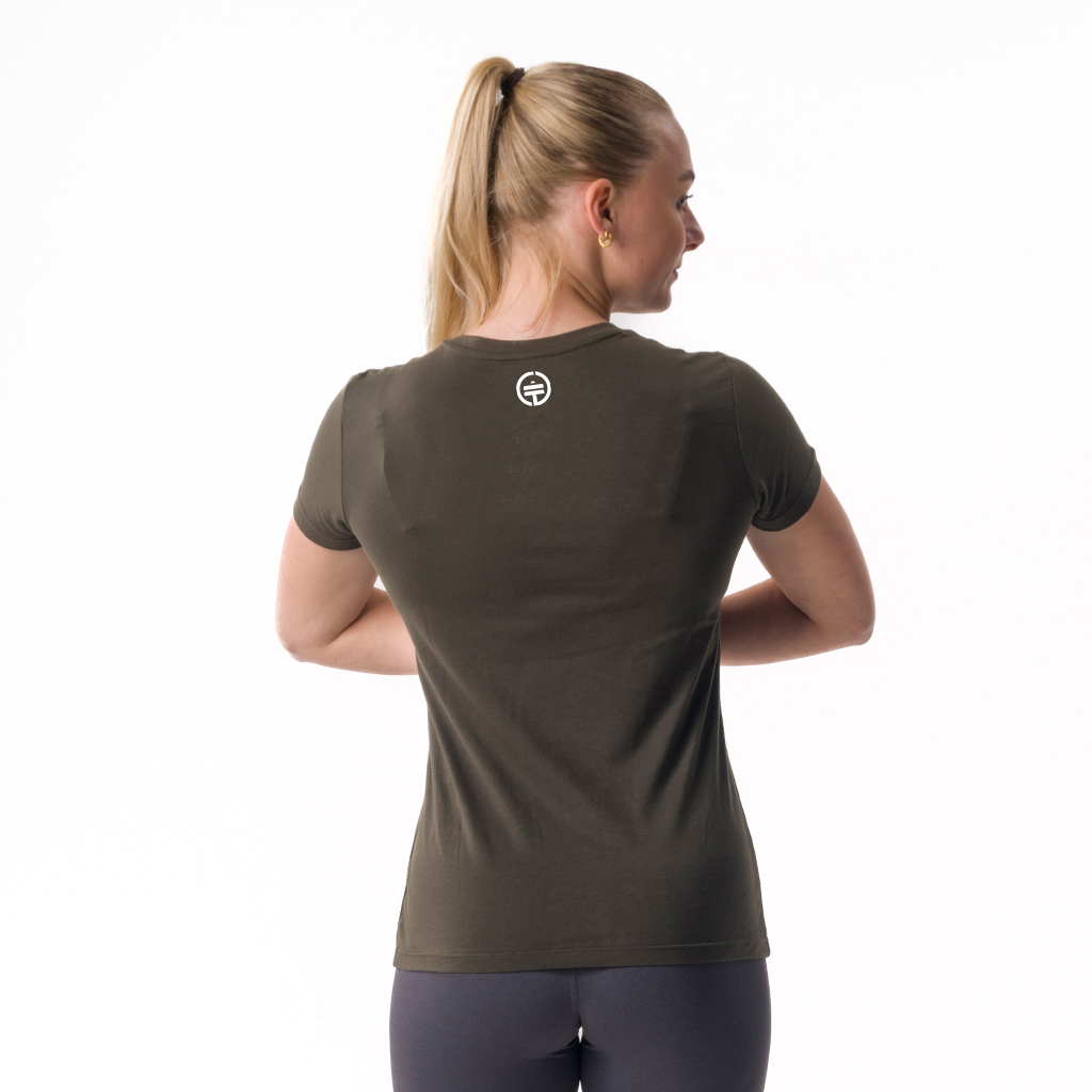 3015 - Mia Woman's Short Sleeve Olive Green