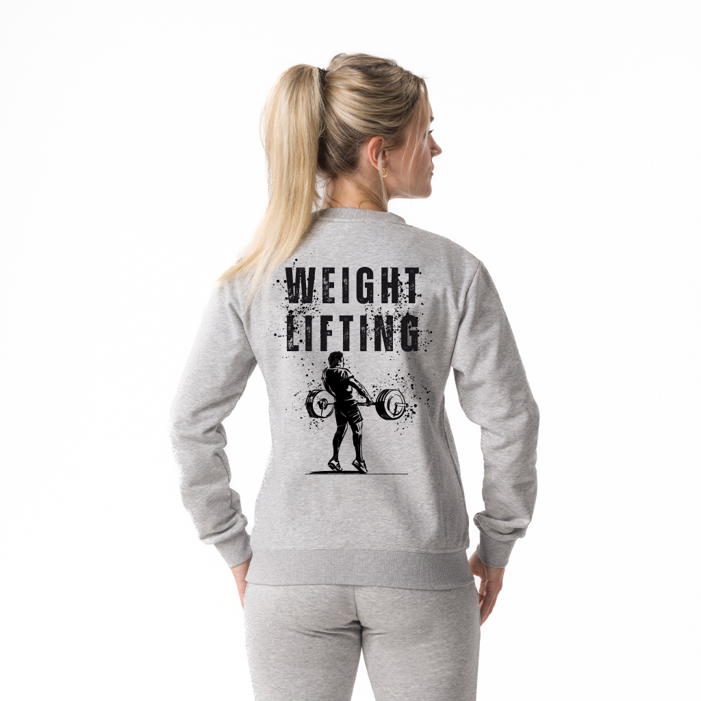 3090 - Laura Woman's Casual Roundneck Light Grey Mel. - Weightlifting