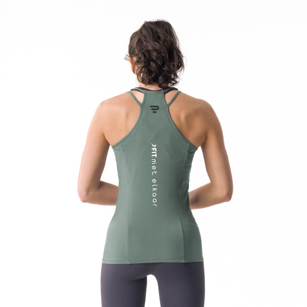 26025 - Anna Woman's Tank Top Moss Green