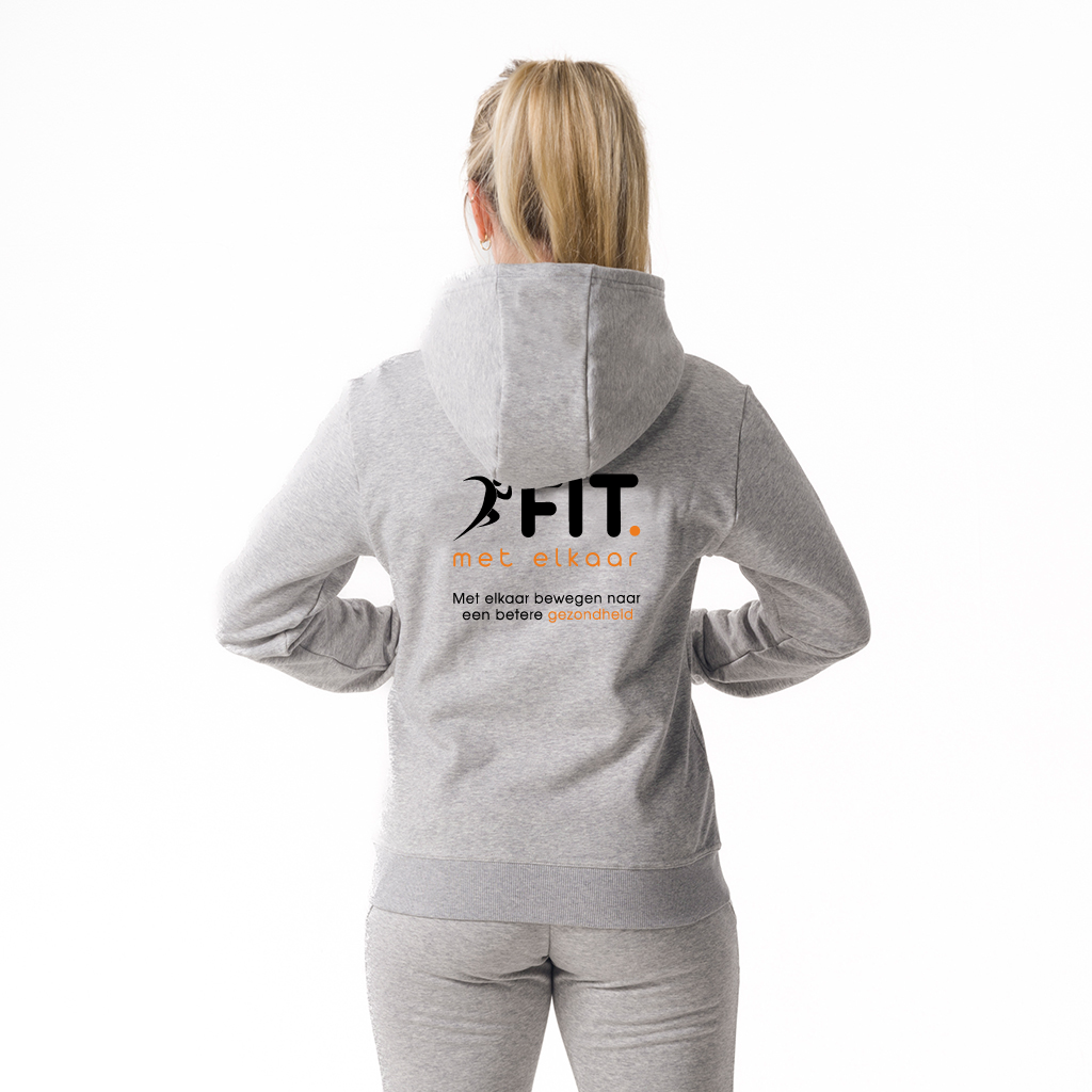26018 - Pip Woman's Casual Hoodie  Light Grey Mel.