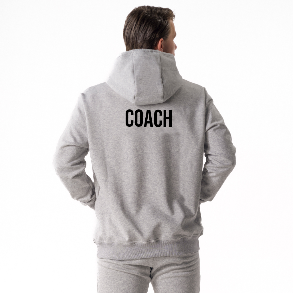 8033 - Brent Men's Casual Hoodie Light Grey Mel. - Coach