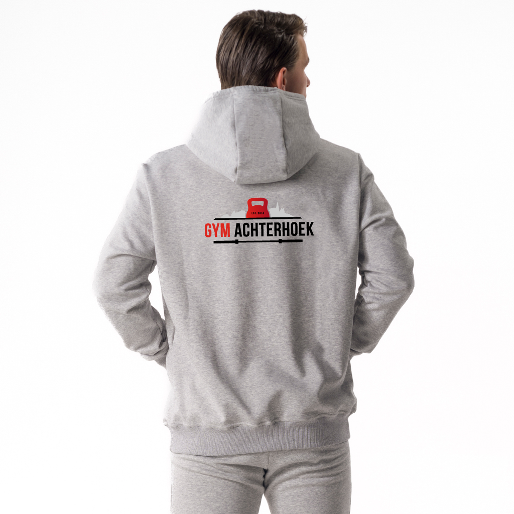 8043 - Brent Men's Casual Hoodie Light Grey Mel. - Basis