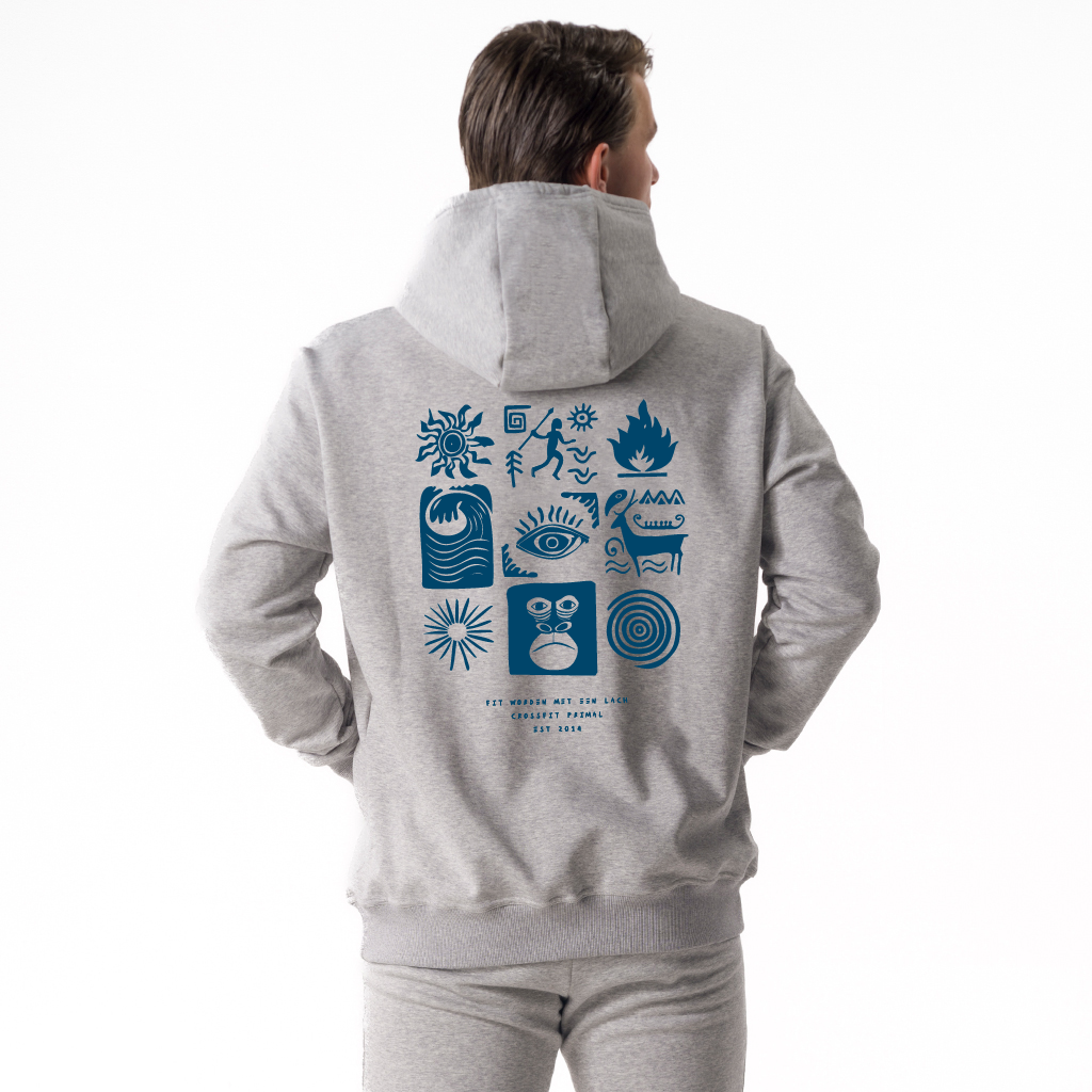 7024 - Brent Men's Casual Hoodie Light Grey Mel.