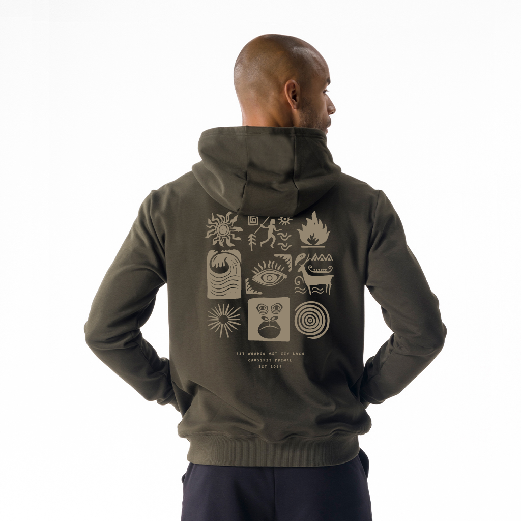 7022 - Brent Men's Casual Hoodie Olive Green