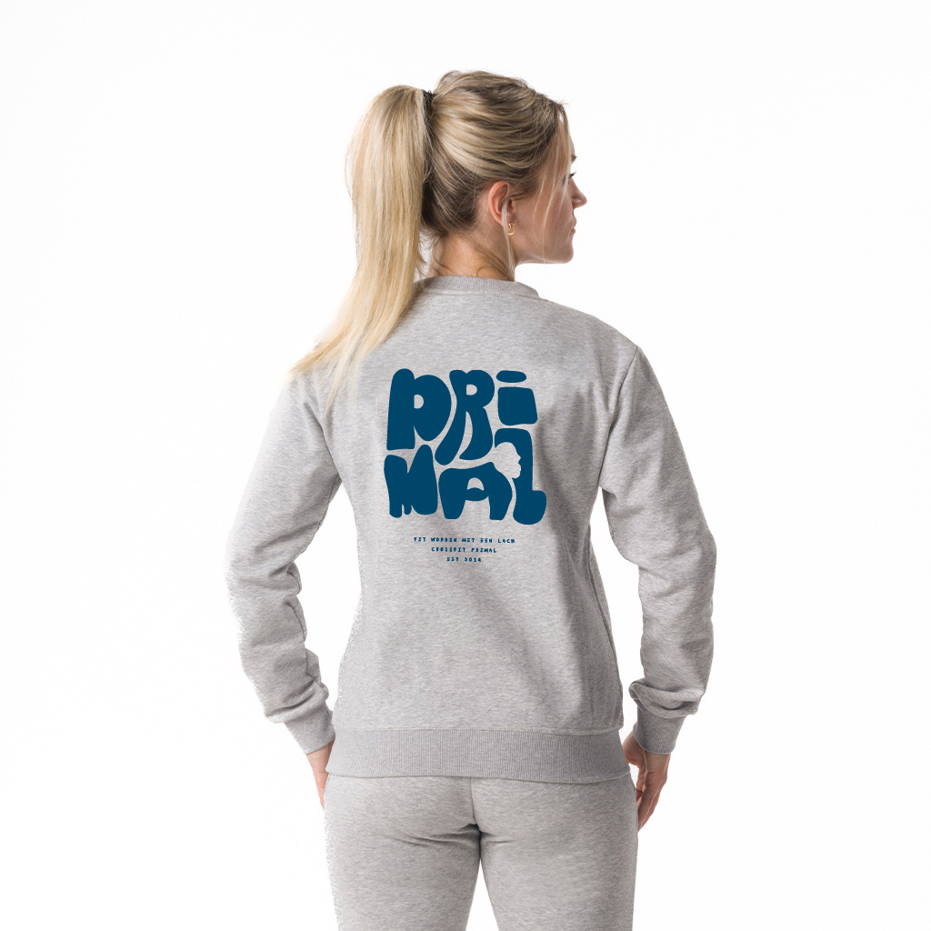 7019 - Laura Woman's Casual Roundneck Light Grey Mel.