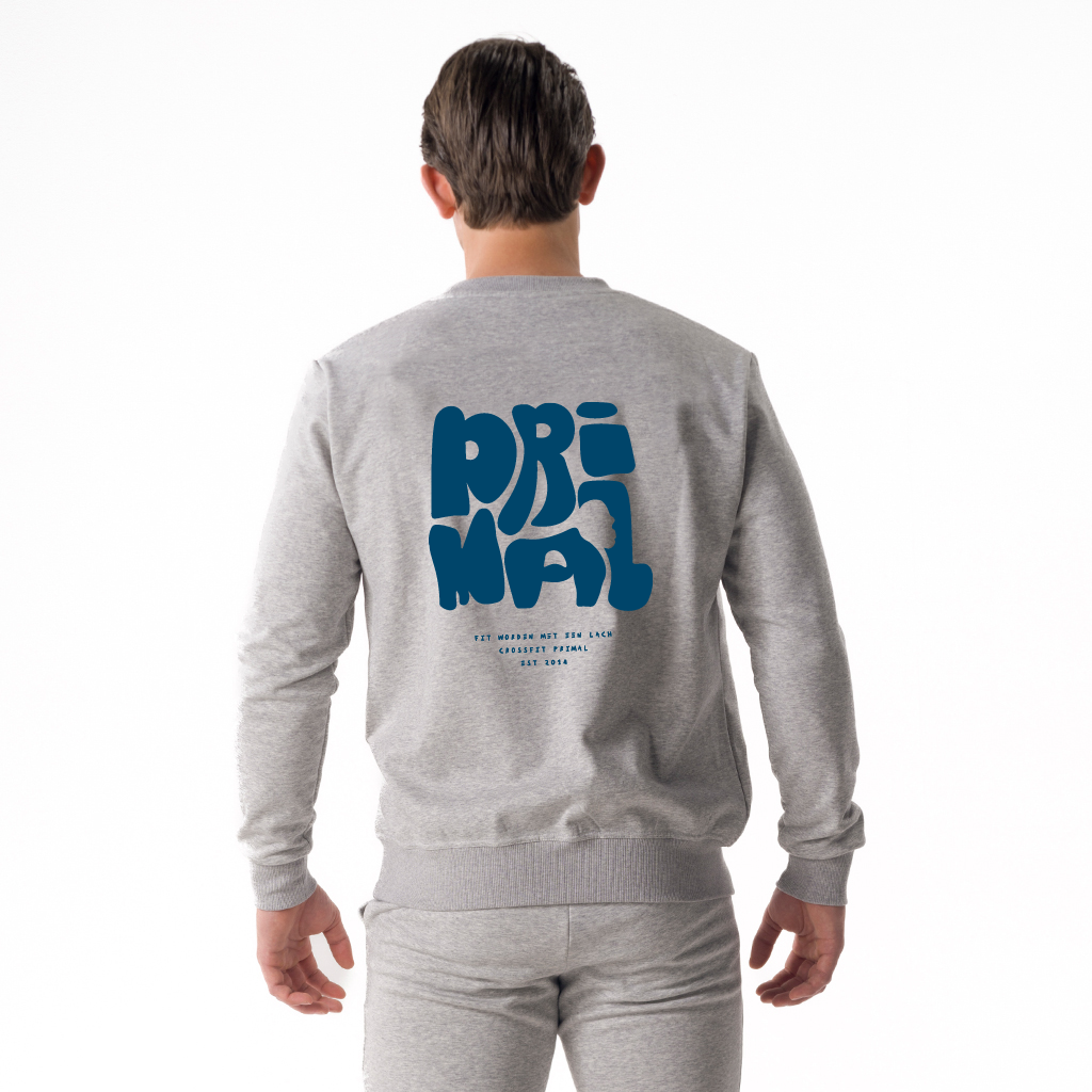 7014 - Luc Men's Casual Roundneck Light Grey Mel.