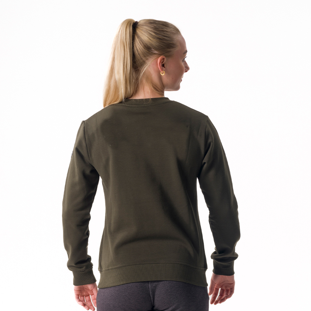 19025 - Laura Woman's Casual Roundneck Olive Green