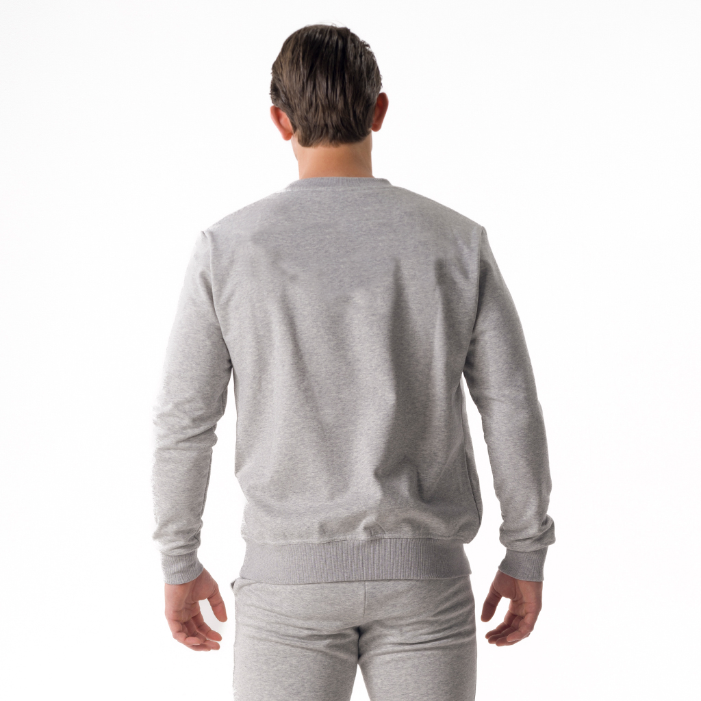 19011 - Luc Men's Casual Roundneck Light Grey Mel.