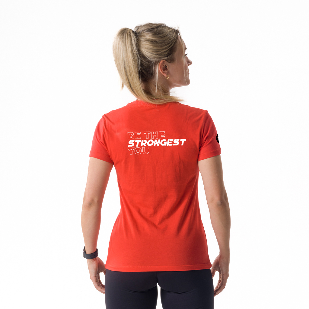 19018 - Mia Woman's Short Sleeve Red